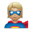 Superhero- Medium-Light Skin Tone emoji on LG